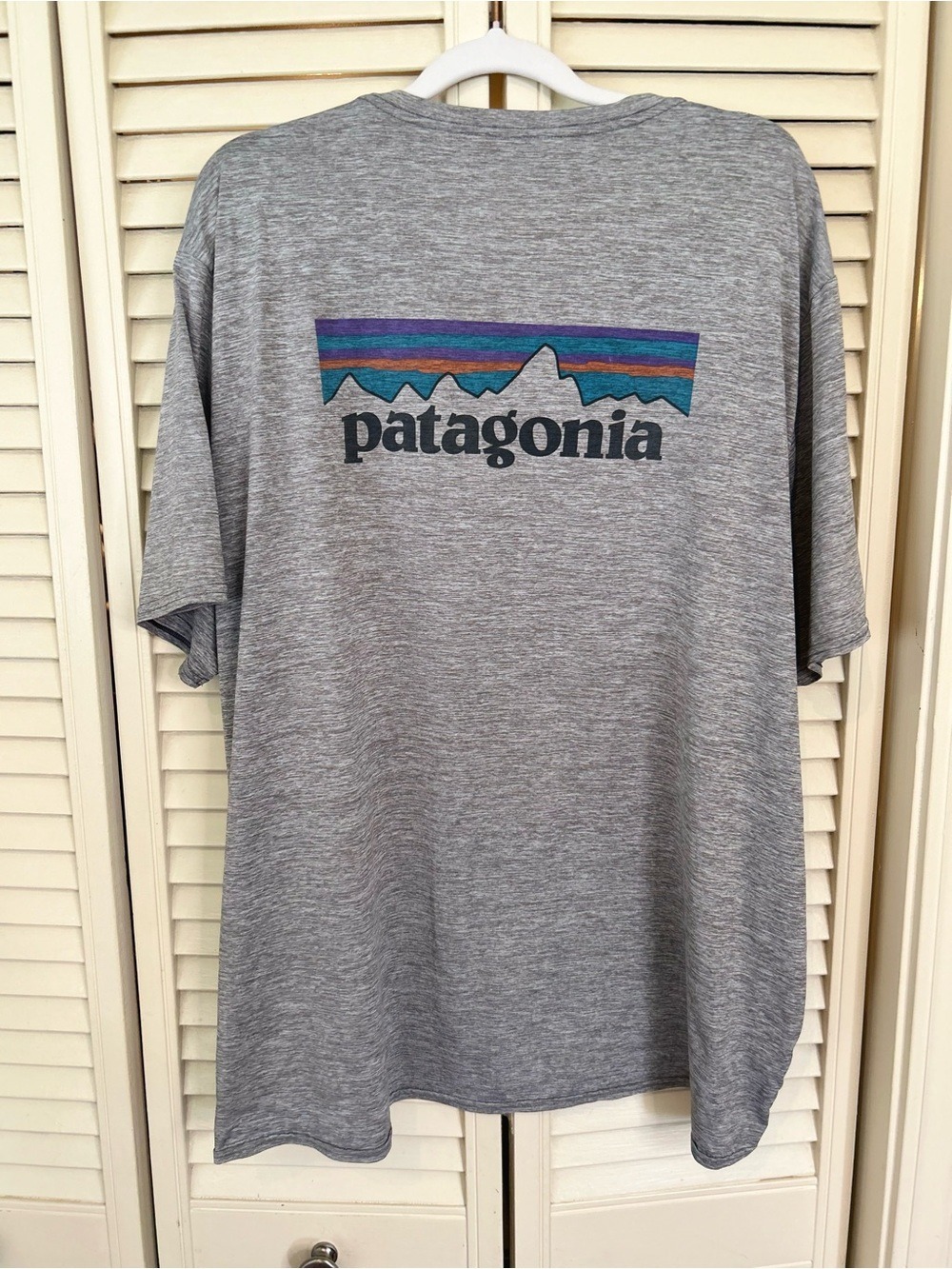 Patagonia Grey Logo Mountain Tee - Picture 1 of 3
